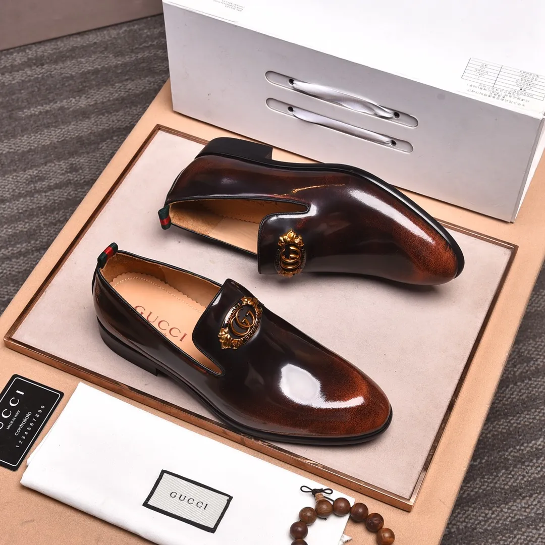 Men's shoes💰540📛📛Original (water-dyed cowhide) Gucci GUCCI official website formal shoes🌀 Italian🇮🇹imported cowhide➕top imported water-dyed cowhide lining💋Finely handmade original bottom, the real thing looks better when photographed in person Standard size 38-44